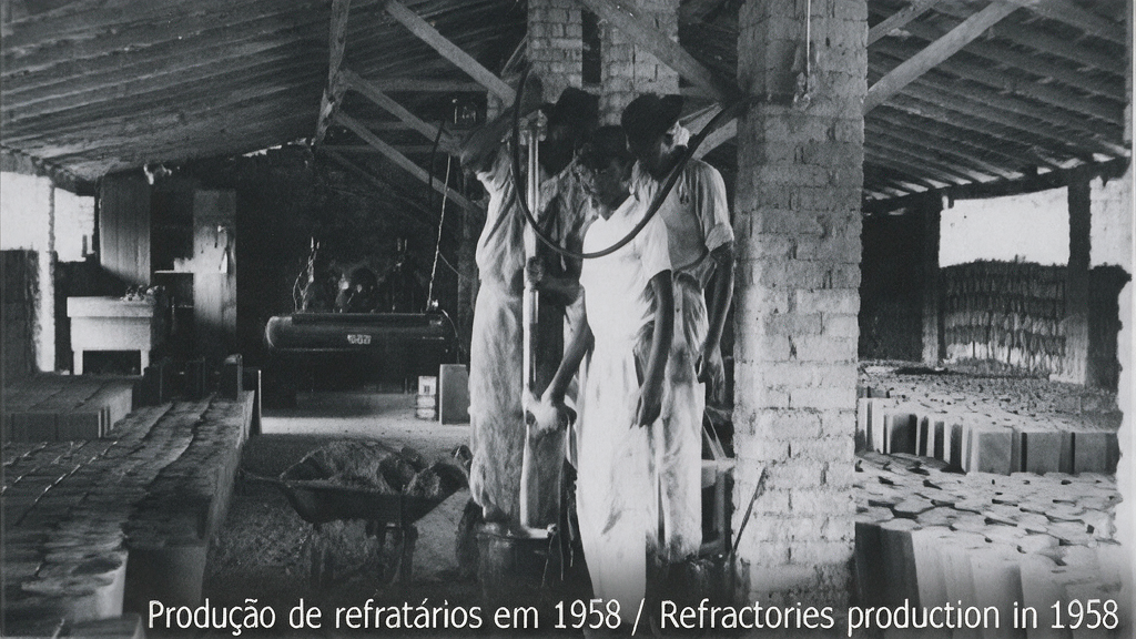 Produção de refratários em 1958